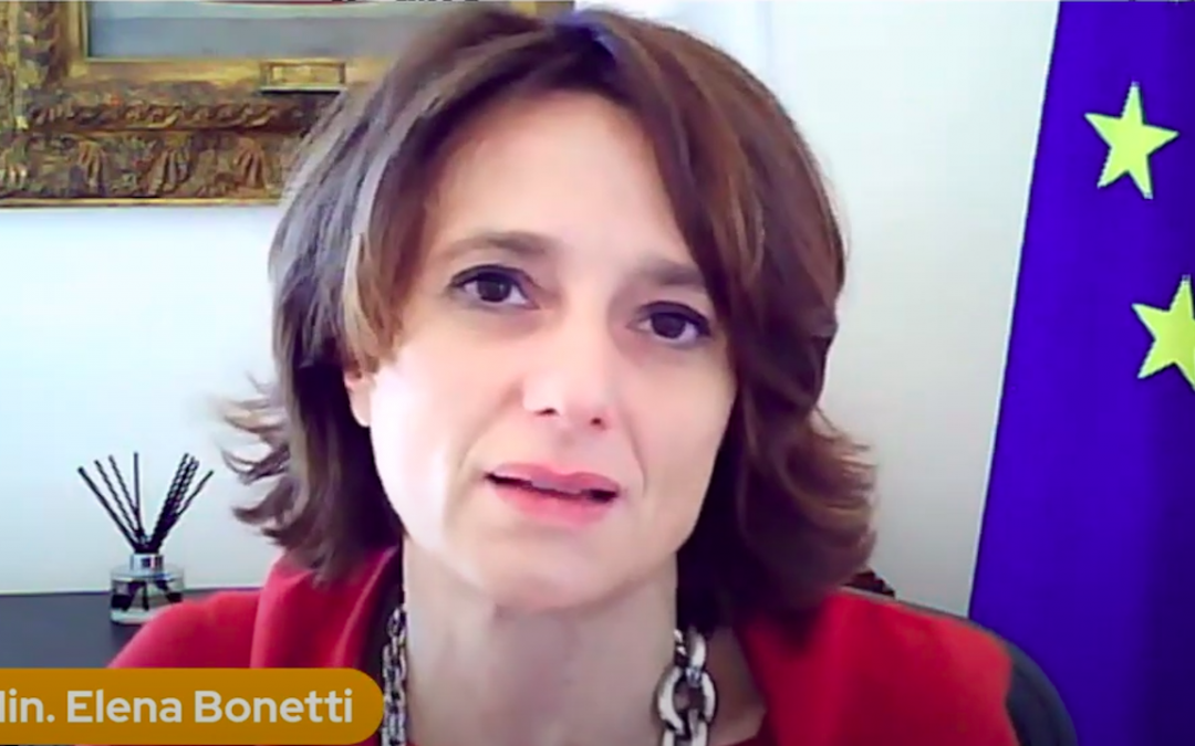 La ministra Elena Bonetti alla festa delle donne matematiche 2021