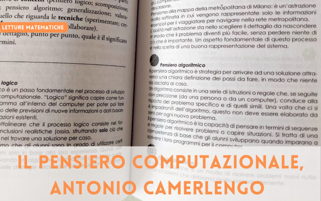 Letture matematiche: Il pensiero computazionale, Antonio Camerlengo