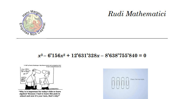 I Calendari dei Rudi Mathematici