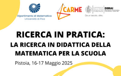 Convegno CARME Ricerca in pratica – Pistoia, 16 e 17 maggio 2025
