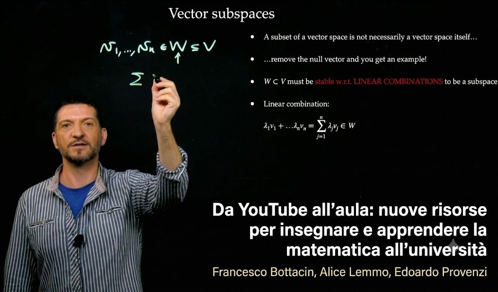 Da YouTube all’aula: nuove risorse per insegnare e apprendere la matematica all’università